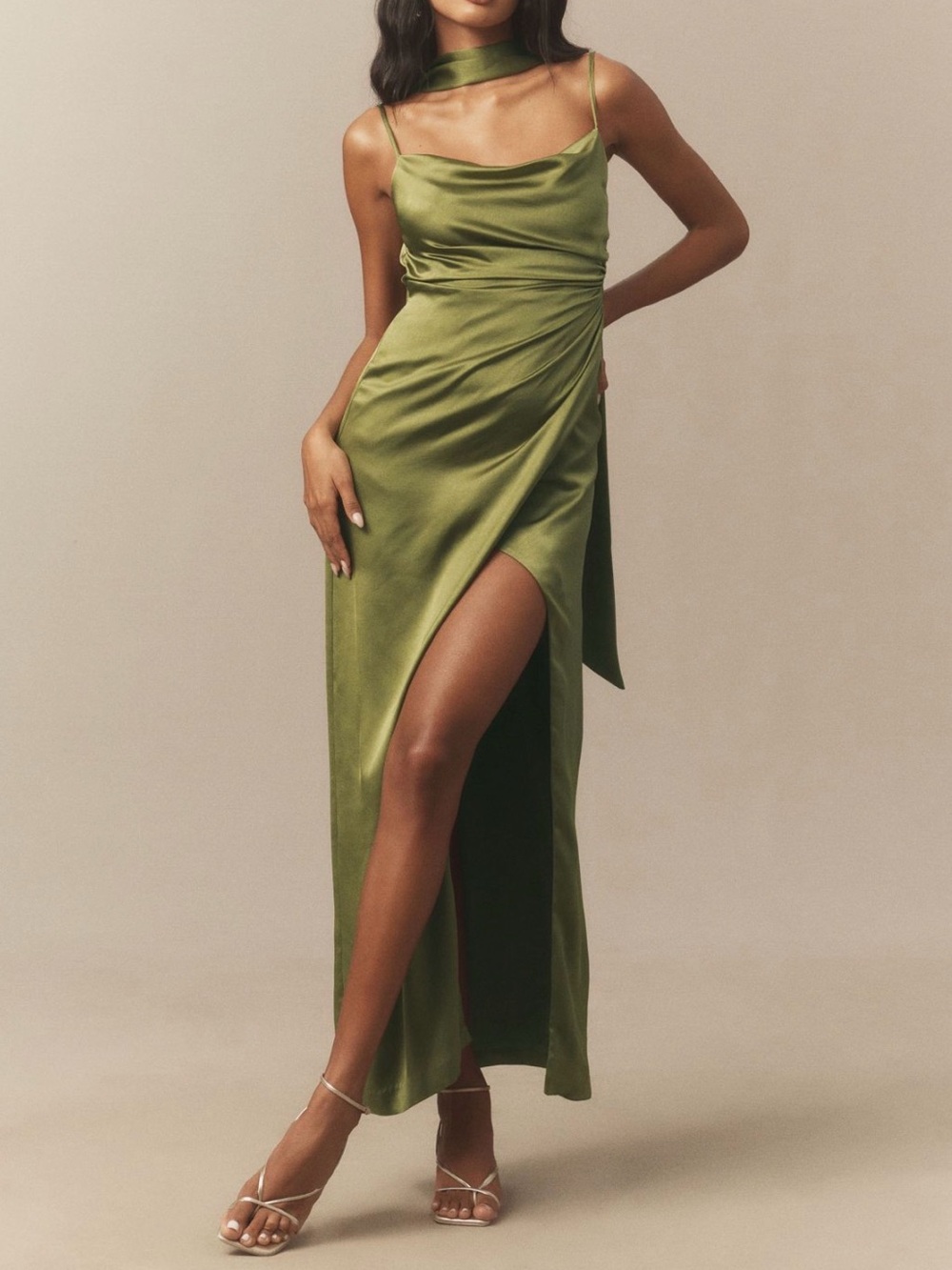 BHLDN Delaney Scarf Scoop Neck Dress